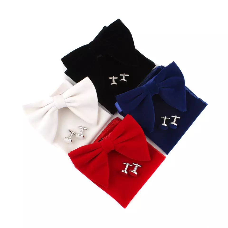 Ensemble nœud papillon et pochette assortie, modèle NP-06
