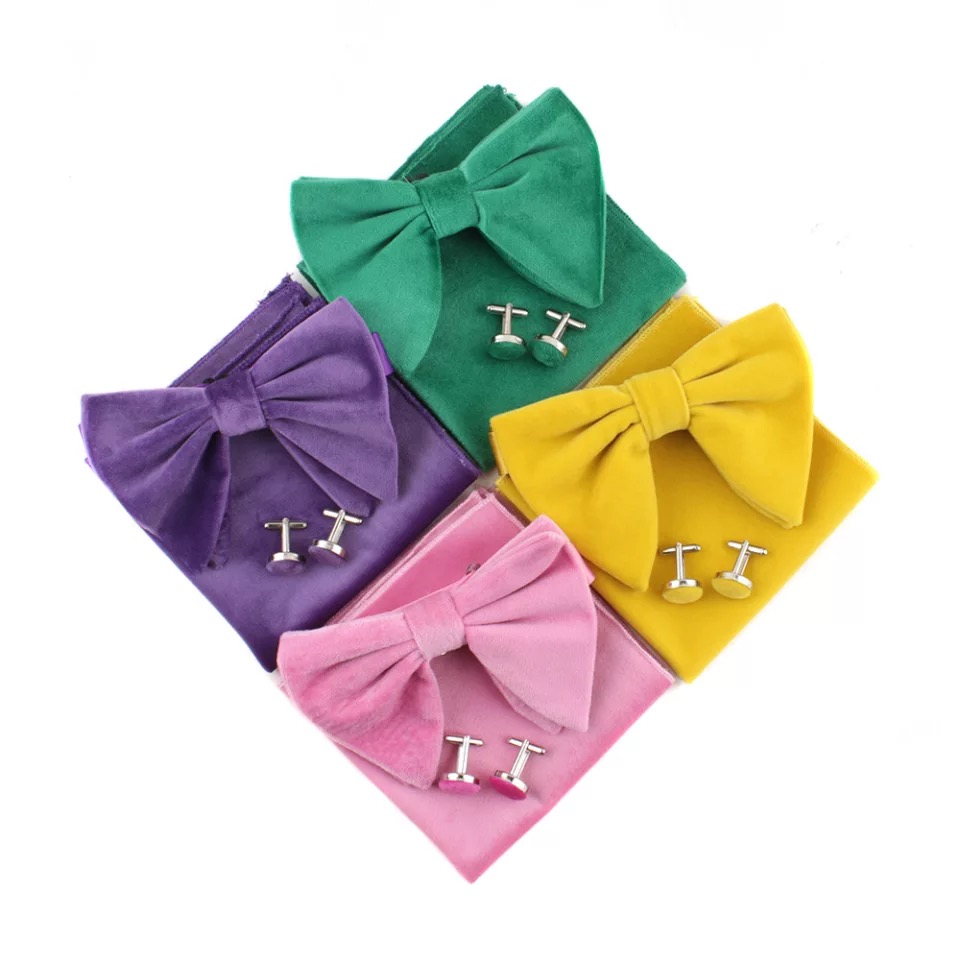 Ensemble nœud papillon et pochette assortie, modèle NP-07