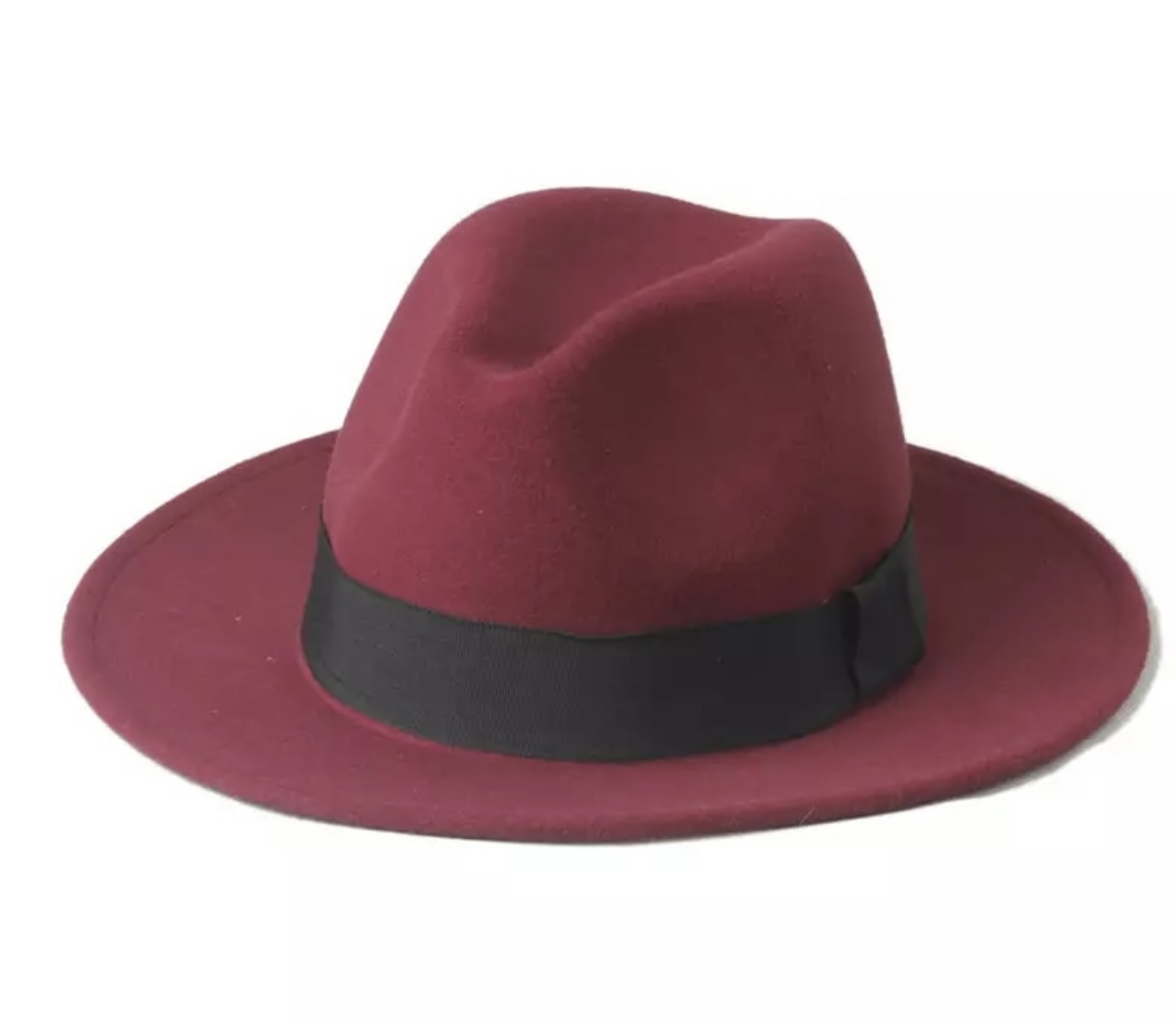 Chapeau fédora bordeaux, modèle classique, modèle FD-07