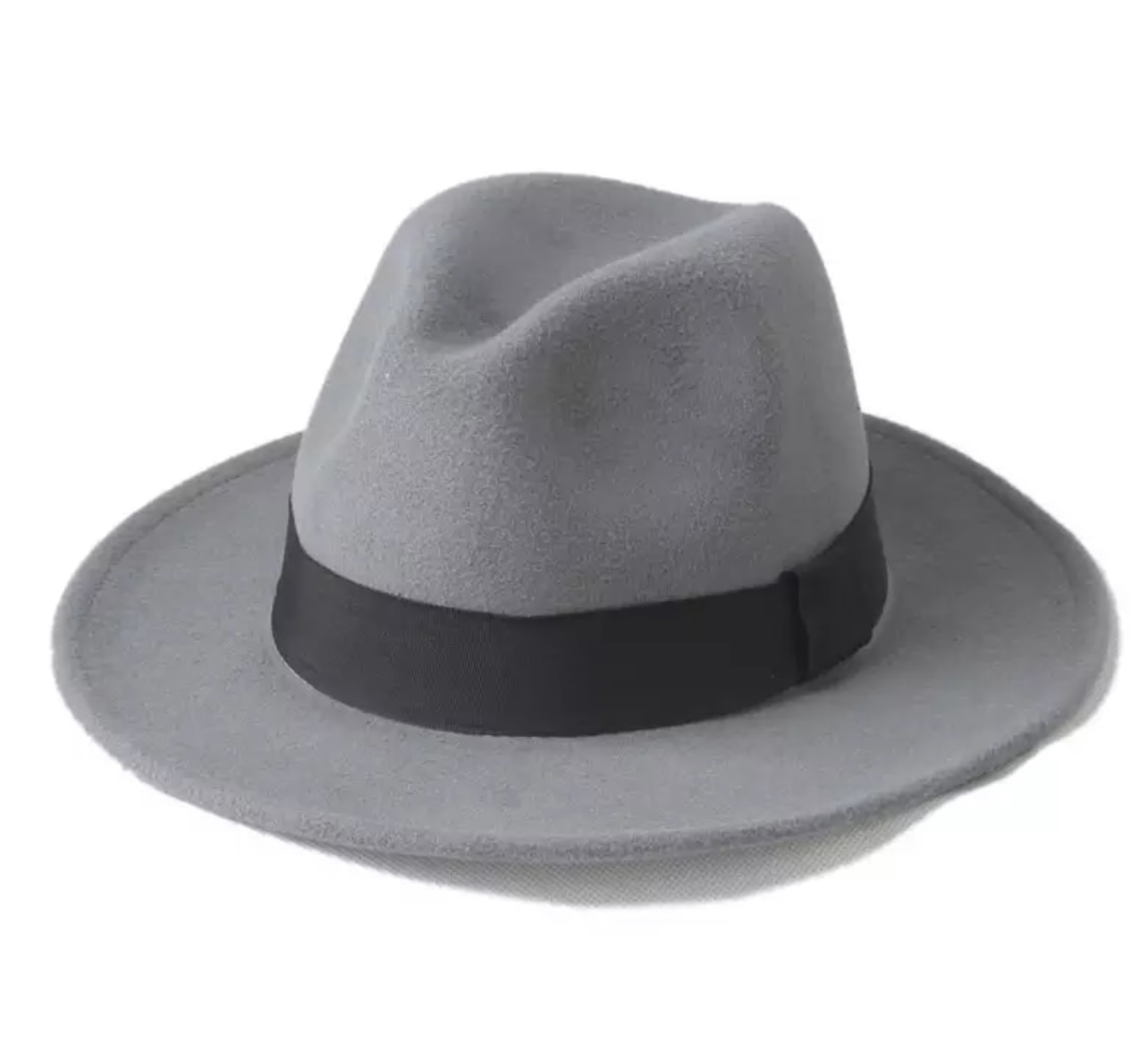 Chapeau fédora gris clair, modèle classique, modèle FD-12