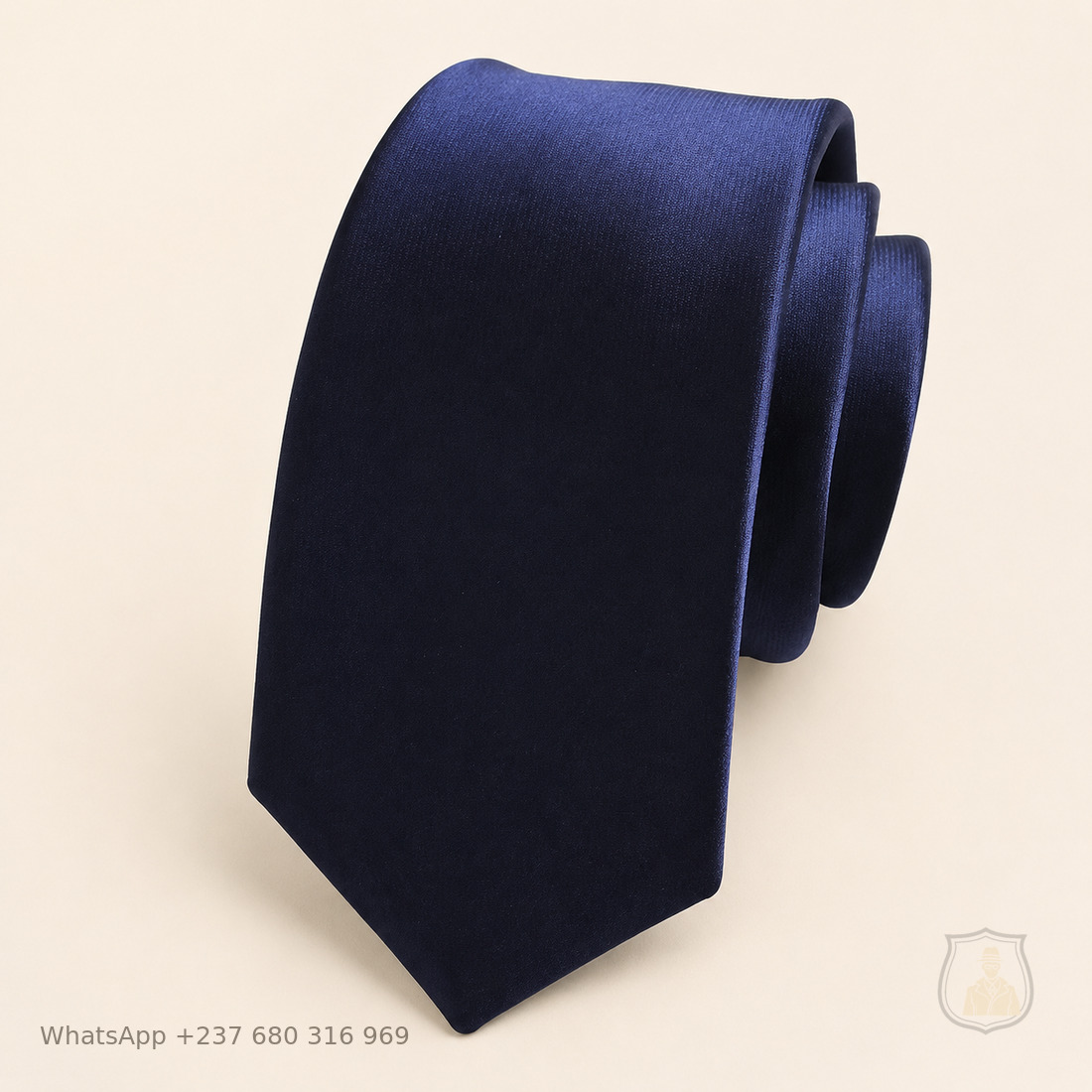 Cravate unie Bleu nuit, modèle GM-05