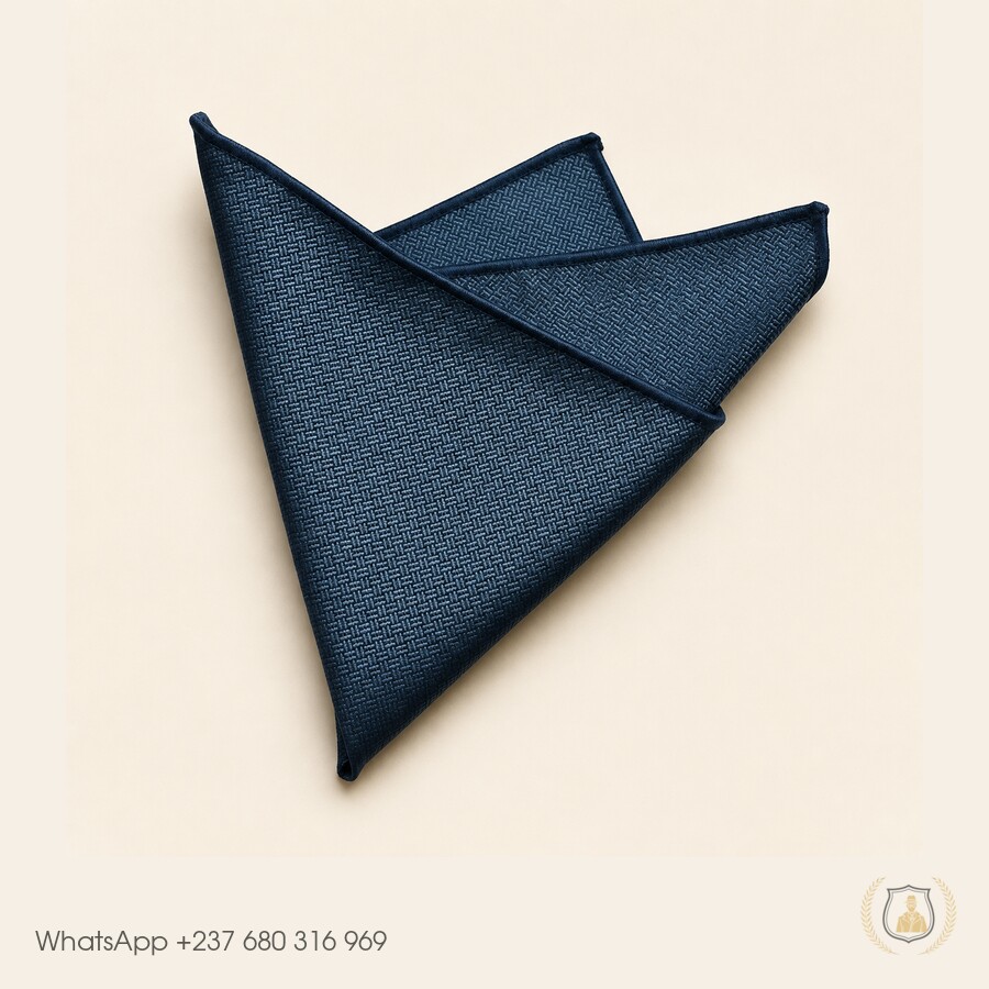 Pochette de costume bleu paon, modèle PC-006